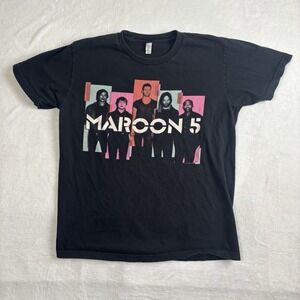 2013 Maroon 5 North America Tour Black Short‎ Sleeve Band Shirt Men's Large